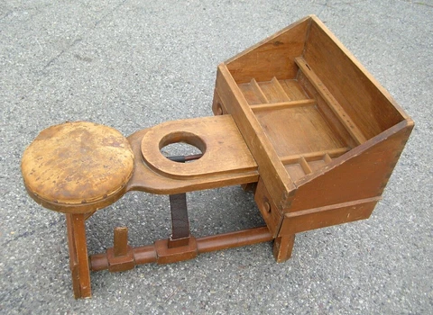 ANTIQUE ORIGINAL COBBLERS BENCH - SHOEMAKERS WORK TABLE (RARE STYLE) Cover