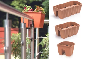 Elegant Balcony Flowerpot Bridge for Railings Indoor Outdoor Terracotta 7L - 18L - Picture 1 of 12