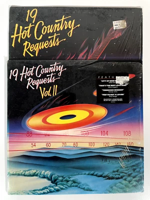 19 Hot Country Requests Vol. 1 & 2 Vinyl Lot of  2 LPs in SHRINK 1984 EX Foto 1 de 4