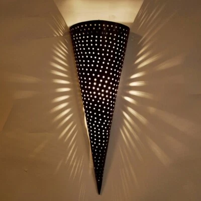 Marocaine Applique Murale Métal H 70cm Abat-Jour Écran Nakat - Photo 1/3