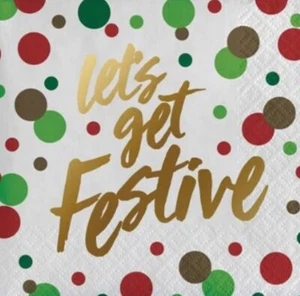 Let's Get Festive Beverage Napkins - Picture 1 of 1