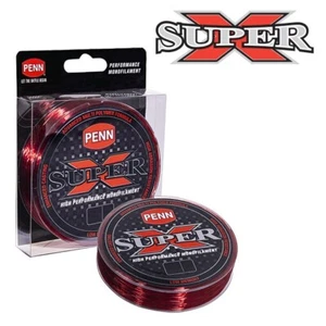 600m 40LB / 18.4 kg Spool of PENN Super X Monofilament Fishing RED Mono Line - Picture 1 of 2