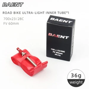 BAENT Ultralight Bicycle TPU Inner Tube 700x23/28C Road Bike 60/80mm FV 27g - Picture 1 of 9