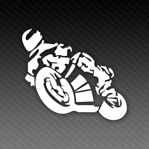 SUPERBIKE Sticker 12cm x 10cm Motorrad Silhouette Supersportler Vinyl Decal - Picture 1 of 3