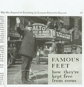 Times Square 1929 Traffic Cop Rialto Famous Feet PHOTO FROM MAGAZINE - Picture 1 of 2