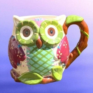 Pier 1 Pier eine handbemalte Eule Hoot Hoot große Tasse - Bild 1 von 6