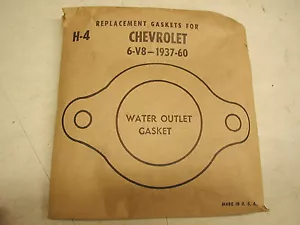 Vintage 1937-60 Chevy 6 Cyl & V8 Water Outlet Thermostat Housing Gasket - Picture 1 of 1