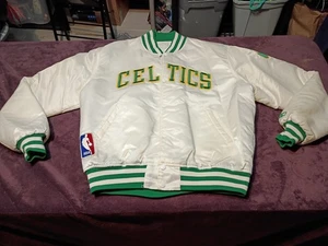 Chaqueta De Colección Años 90 Starter Boston Celtics Blanca Satén Hecha en la NBA en EE. UU. Para Hombres Talla XL - Imagen 1 de 24
