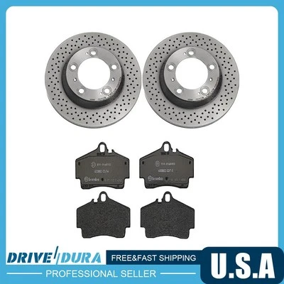 Rotores de freno de disco trasero Brembo pastillas de freno de cerámica para Porsche 911 1999-2008 Foto 1 de 4