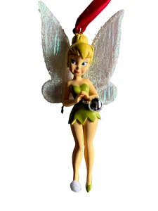 2007 Disney TinkerBell con campana album da schizzi ornamento nastro rosso campanellino - Foto 1 di 8