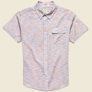 Bridge & Burn leichtes geknöpftes Herrenhemd L Large Standard Passform rote Augen gebraucht, in einwandfreiem Zustand - Bild 1 von 5