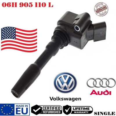 ✅ GENUINE Single Ignition Coil For 2013-2022 VOLKSWAGEN AUDI PORSCHE #06H905110L - Image 1 of 2