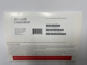 Microsoft Windows 10 Pro 64bit DVD + 1 License Full English version Sealed - Picture 1 of 2