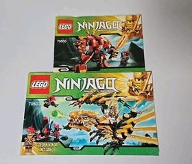 Lot Set of (2)  Lego Ninjago ~INSTRUCTION BOOKS ONLY~ 70500 70503