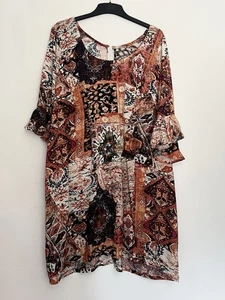 Vestido Boho Marrón Mixto Talla 12-14 - Imagen 1 de 5