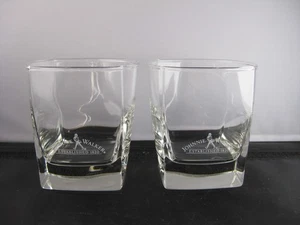 Pair Vintage Johnnie Walker Established 1820 Whisky Glasses - Picture 1 of 4