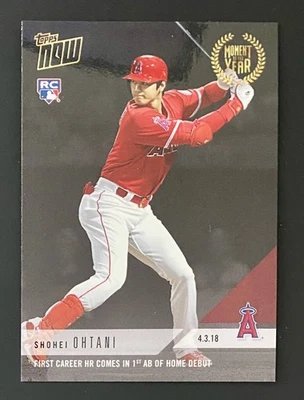 2018 Topps Now Moment of the Year First Career HR Shohei Ohtani RC MOY-1 - Image 1 of 2
