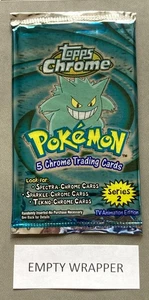 Pokemon TCG Topps Chrome Series 2 Gengar Pack EMPTY WRAPPER - Picture 1 of 1