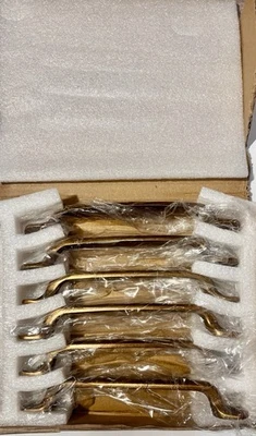 Hardware Copper or Brass Drawer Pull Handles 6 1/2" Lot of 6 Goo-Ki Art Design - Image 1 of 2