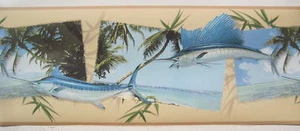 MARLIN SWORDFISH SAILFISH FISHING wall border 9"  - Picture 1 of 3