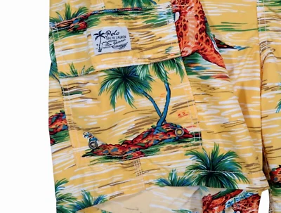 NEW POLO RALPH LAUREN VINTAGE y2k XXL 40 KAILUA 7.25" TRUNK BOARD SHORTS LEOPARD - Image 1 of 4