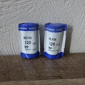 2X Fujichrome Velvia 50 120 Roll Film Expired 06/2007-Sealed - Picture 1 of 3