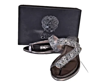 VINCE CAMUTO Women’s Crystal Silver Stone Rhinestone NIB Sandals Shoes Sz 7.5M - Picture 1 of 9