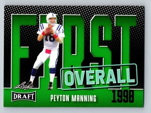 2023 Leaf Draft Football #8 Peyton Manning First Overall 1998 Colts
