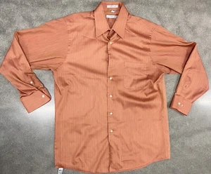 Geoffrey Beene Shirt Mens Large Brownish Orange Wrinkle Free Career Casual - Picture 1 of 10