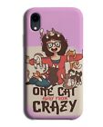Funny Crazy Cat Lady Cartoon Phone Cover Case Cats Ladies Woman Present J105