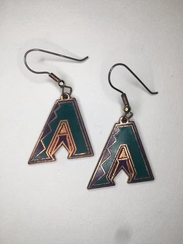 VINTAGE RARE Peter David Collection MLB Jewelry ARIZONA DIAMONDBACKS Earrings Cover