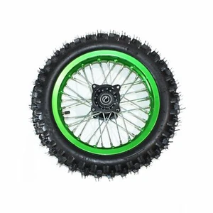 GREEN 12mm Axle 3.00 - 12 12" Inch Rear Wheel Rim Tyre Tire PIT PRO Dirt Bike - Picture 1 of 7