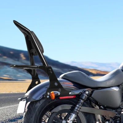 Portaequipajes con respaldo de barra Sissy para pasajeros adecuado para Sportster 1200 883 2004-2024 Foto 1 de 4