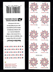 USA BOOKLET FOREVER SC# 5131a PATRIOTIC SPIRAL - 10 S.A. MNH - PL# P1111 - Picture 1 of 1