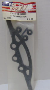 Team Associated #2232 Wide Black Front Bumper/ Rubber Pads  for NTC3  NIB - Picture 1 of 1