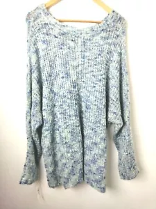 Neu mit Etikett Style & Co Damen-Strickpullover Dolman lange Ärmel V-Ausschnitt blau Large - Bild 1 von 9