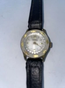 Orologio Donna Manson Vintage Swiss Made Carica Meccanico Lunetta Foglia Oro Ricambi - Foto 1 di 9