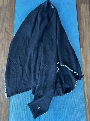 LORO PIANA Mantón de Cachemira Envolvente Negro Foto 1 de 4