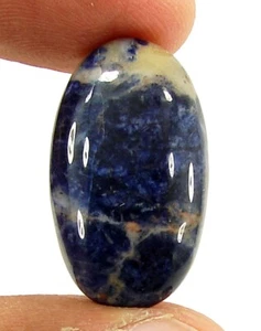 Piedra preciosa suelta de sodalita azul natural de 21,00 quilates cabujón envoltura de alambre - 16719 - Imagen 1 de 2