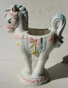 Pferd Figur Kinderzimmer Übertopf Blumenvase schöner Übertopf Keramik Made Japan - Bild 1 von 1