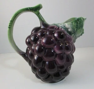 Vintage Purple Ceramic Grape Pitcher PARADOX MADE IN ITALY - Picture 1 of 8
