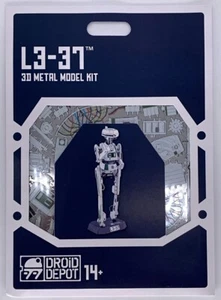 Disney Parks L3-37 Star Wars Droid Depot Metal Earth 3D Model Kit Galaxy's Edge - Picture 1 of 2