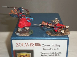 CONTE ZOUAVES006 ZOUAVES FALLING WOUNDED AMERICAN CIVIL WAR TOY SOLDIER SET 1 - Picture 1 of 1