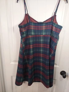 Women's Sonoma Plaid Mini Dress Large - Picture 1 of 11