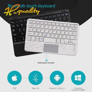 Wireless BT 3.0 9" Mini Keyboard w/ Touchpad for Windows Android iOS 2019 - Picture 1 of 9