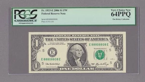 COLLECTORS ITEM #15 - FANCY BINARY SERIAL 88808808 - PCGS GRADE 64 - evTT768g - Picture 1 of 2