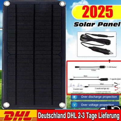 60W 12V Solarpanel Kit Solarmodul USB-Ladegerät Solarzelle Solar Auto Ladegerät - Bild 1 von 4