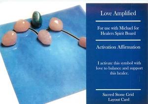 Love Amplified Grid Card 4x6 Heavy Cardstock Use with Healing Crystals Card Only - Picture 1 of 2