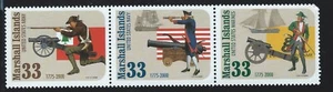 Marshall Islands Sc 747a-c US Military 225th Anniv Army, Navy, Marine Strip of 3 - Picture 1 of 6