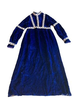 Velvet Renaissance Costume Dress, YOUTH, Medieval Theater Cosplay Handmade AS IS - Image 1 of 4